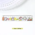 Règle transparente 15cm pingouin mignon avec impression en relief pour écoliers - Fitness Penguin / 15cm