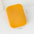 Yellow macaron folding compact mirror, portable flip makeup mirror with a cute small comb. - Dark Yellow