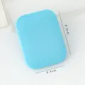 Light blue folding pocket mirror, compact portable makeup mirror for daily cosmetic use. - Sky Blue