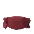 Sac banane décontracté en nylon, sac de taille minimaliste pour hommes et femmes, rouge. - Taille unique / Bordeaux