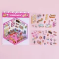 Lindas pegatinas de escenas de panadería en miniatura para manualidades y diarios DIY - Casa de Panadería