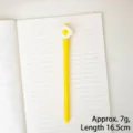 Yellow cartoon gel pen featuring a cute poached egg topper on a notebook, 16.5cm long - Egg Style