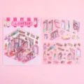 Set d'autocollants de chambre miniature DIY créatif sur le thème d'un magasin de vêtements - Autocollants paysages 3D - Magasin de vêtements