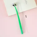 Bolígrafo de gel verde con panda, papelería creativa de 21cm de largo para niños - Panda Estilo B / 0.5mm