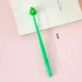 Cute green avocado cartoon gel pen for students, 21cm long creative stationery gift idea - Avocado / 0.5mm
