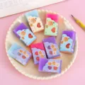 Assortiment de gommes colorées ours et cœur pour les élèves de l'école primaire - Style ours / 1 Pièce