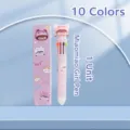 Stylo à bille mignon à 10 couleurs avec un personnage de fille de dessin animé rose - Fille Chat / Stylo à Bille 10 Couleurs