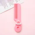 Peine de pelo de plástico rosa con lazo lindo para niñas, peine de masaje portátil. - Magdalena