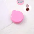 Portable foldable pink hair brush with built-in mirror and mini round travel air cushion comb. - Simple Air Cushion Comb / Rose Red (OPP Bag)