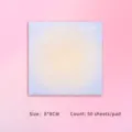 Soft blue and yellow gradient square sticky notes, 50 sheets 8x8cm memo pad for students - Mint Green