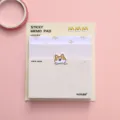 Bloc de notas adhesivas de 3 capas con Shiba Inu kawaii para notas y diario creativo - Shiba Inu/Bloc de Notas Lindo