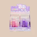 Schattige gelei kleur push pull gum set, transparante hoes studenten schrijfwaren. - Koop 12 voor volledige doos, assorti kleuren / Roland Paars