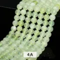 Natural light green new jade round beads 4A grade for DIY jewelry making accessories - 4mm (Approx 90 Pcs) / 4A Natural New Mountain Jade
