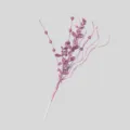 Ramo decorativo per albero di Natale con glitter rosa, bacche e foglie per le feste. - Rosa