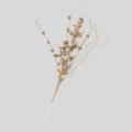Ramo decorativo per albero di Natale con glitter oro, vista di dettaglio per festività. - Oro champagne