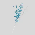 Rametto decorativo per albero di natale con glitter blu, accessorio floreale festivo per decorazioni natalizie e ornamenti stagionali invernali. - Blu lago