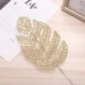 Gold glitter leaf artificial monstera plant for Christmas tree wedding party decor 35cm - Gold
