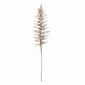 Christmas glitter artificial fern leaf 33cm gold plastic plant branch holiday tree decor - Champagne