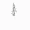 Silver glitter artificial fern leaf Christmas tree decoration plastic branch ornament - Silver