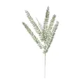 Close-up detail shot of the glitter artificial double leaf branch, perfect for vase arrangements. - Green / 85cm