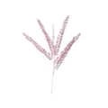 Detailed close-up of the sparkly pink glitter artificial leaf branch, showing glittering texture. - Pink / 85cm