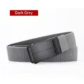 Detailed view of dark gray high elastic nylon tactical belt with black automatic buckle - Elastic Band Style (TK113) / 120cm / Dark Gray