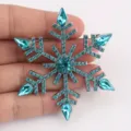 Broche flocon de neige en cristal bleu portée à la main pour décoration de robe élégante - Style Goutte Bleu Eau / Bleu Clair (c2)