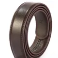 Sangle de ceinture en cuir de vachette marron pour hommes sans boucle taille 115 - 110-130CM / 220 Motif / 3,0 cm de Large / Marron