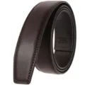 Professional dark brown textured men's automatic belt strap without buckle, 3.5cm width (91 chars) - 219/268 Pattern (35-3311) / 120cm / Brown