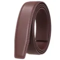 Professional brown textured leather belt strap without buckle for automatic belts - Mat Weave Style (ZD35-179) / 120cm / Brown