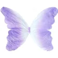 Vue détaillée de la décoration papillon en papier dégradé violet pour mariage et décors de scène. - Violet