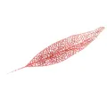 Elegant red glitter hollow sword leaf decoration for Christmas tree ornaments and gift decor - Red
