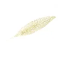Golden glitter hollow sword leaf ornament for Christmas tree and holiday decor - Gold