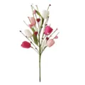Artificial tulip flower branch with red heart berries for Valentine's Day decoration - Tulip Heart Decorative Branches