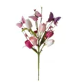 Artificial tulip flower branch with berries and butterflies for home decoration and gift. - Tulip with Butterfly Stems