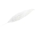 Foglia glitterata traforata argento per decorazioni albero di Natale e di regali - Argento