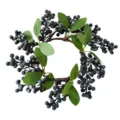 Nordic style artificial blueberry wreath with green leaves for home decor - Single Wreath
