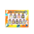 9-piece semi-precious stone wishing bottle set with various crystal chips in orange display box - 9 Bottles/Pack / 9 Bottles Crushed Stones In Color Box