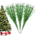 Grüne Glitzer-Beerenstiele für den Weihnachtsbaum und festliche Gestecke - Grün (24 Stück)