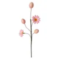 Pink Easter egg and daisy decorative pick for festive table and party arrangements - Pink