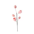 Decorative Easter tulip branch with pink foam eggs for spring home floral arrangement - Pink