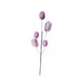 Purple speckled Easter egg and tulip artificial flower branch for festive vase decoration - Purple