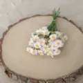 Bouquet de fausses fleurs de marguerites camomille rustique décoration de table - Rose