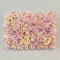 Pink and cream artificial flower wall backdrop for wedding and shop window decor panel - I1款式(HQMH024060) / 40cmx60cm单片装