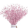 Ramo de ramas de bayas con purpurina rosa artificial decoración del hogar variante - Rosa