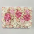 Pink and white artificial flower wall panel for wedding and event background decor - I3款式(HQMH024060) / 40cmx60cm单片装