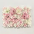 Romantic pink and white artificial flower wall panel for wedding and event decoration - I4款式(HQMH024060) / 40cmx60cm单片装