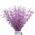 Ramo de ramas de bayas con purpurina violeta, 12 uds decoración floral navideña para el hogar. - Púrpura