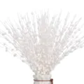 Ramas de bayas con purpurina blanca 12 pzas rama flor artificial de Navidad ramo - Blanco