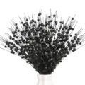 Ramas de bayas brillantes artificiales negras, ramo de 12 tallos para decoración navideña. - Negro